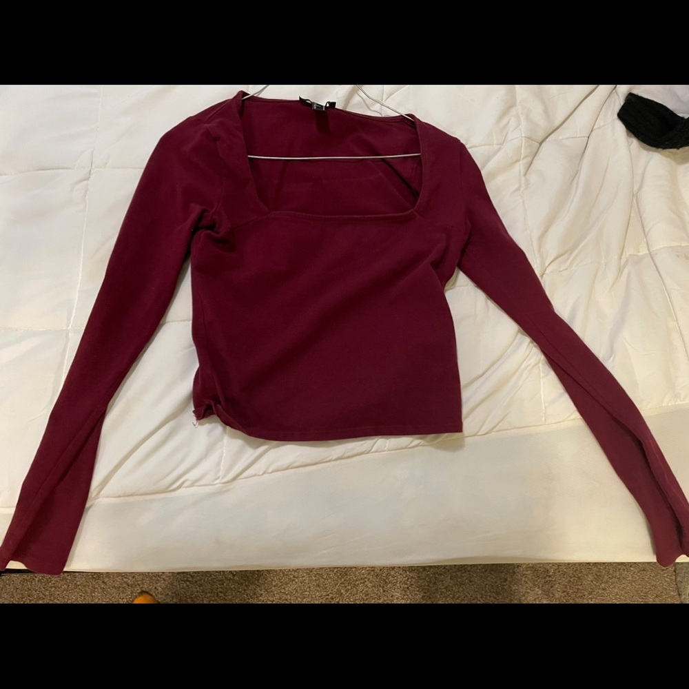 Maroon crop top worn once